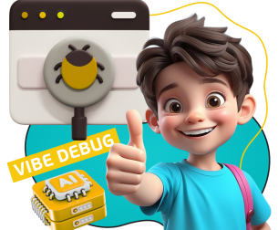 Тестирование & Vibe Debug. Охотники за багами - КИБЕРшкола программирования для детей, компьютерные курсы для школьников, начинающих и подростков - KIBERone г. Качканар